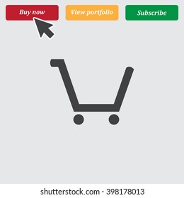 Shopping cart Icon Vector. 