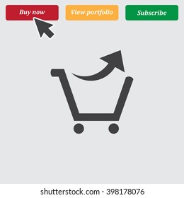 Shopping cart Icon Vector.