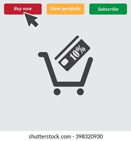 Shopping cart Icon Vector. 