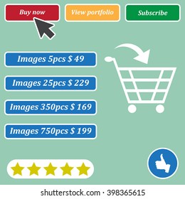 Shopping cart Icon Vector. 