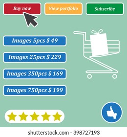 Shopping cart Icon Vector.