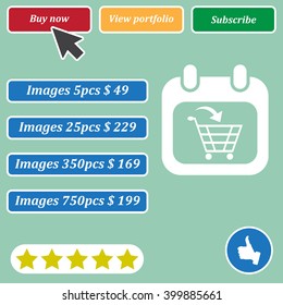 Shopping cart Icon Vector.
