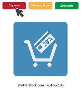 Shopping cart Icon Vector.