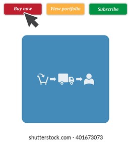 Shopping cart Icon Vector. 