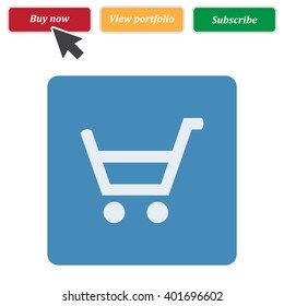 Shopping cart Icon Vector. 