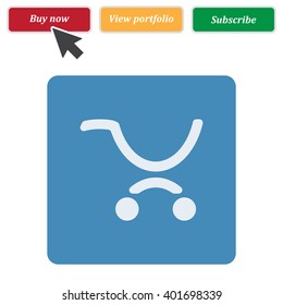 Shopping cart Icon Vector. 