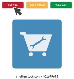 Shopping cart Icon Vector. 