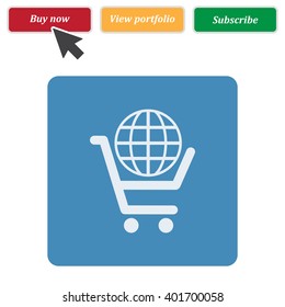 Shopping cart Icon Vector.