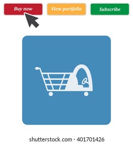 Shopping cart Icon Vector. 