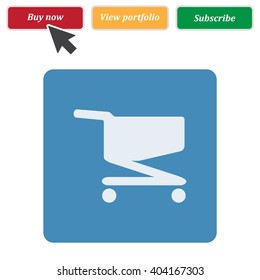 Shopping cart Icon Vector. 