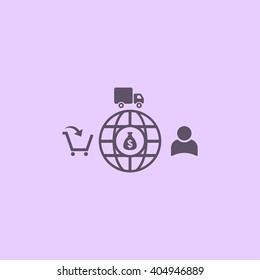 Shopping cart Icon Vector.