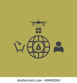 Shopping cart Icon Vector. 