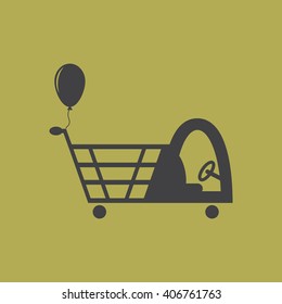 Shopping cart Icon Vector.