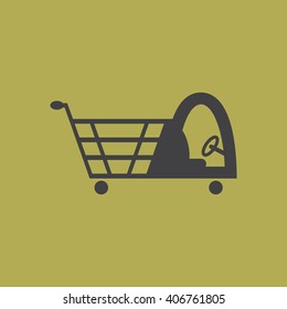 Shopping cart Icon Vector.