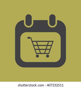Shopping cart Icon Vector. 