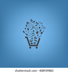 Shopping cart Icon Vector