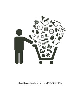 Shopping cart Icon Vector