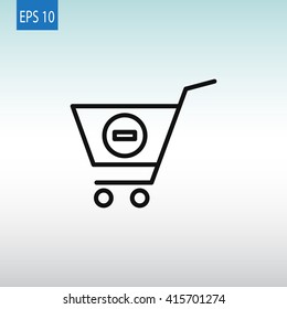 shopping cart icon vector