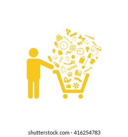 Shopping cart Icon Vector