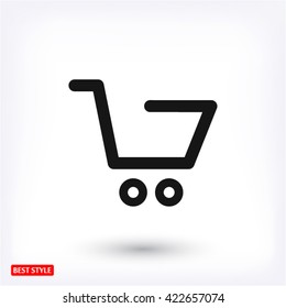 shopping cart . icon. Vector