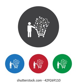 Shopping cart Icon Vector