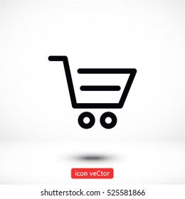 shopping cart . icon. Vector
