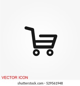 Shopping cart icon vector