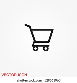 Shopping cart icon vector