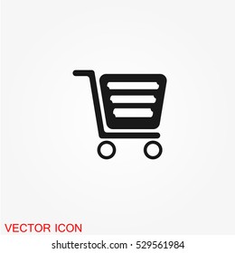 Shopping cart icon vector