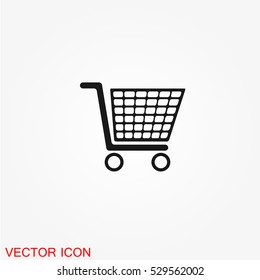 Shopping cart icon vector