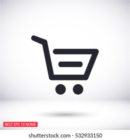shopping cart . icon. Vector