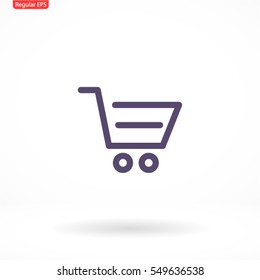 shopping cart . icon. Vector