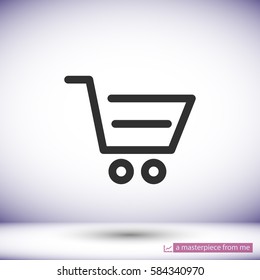 shopping cart . icon. Vector