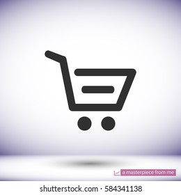 shopping cart . icon. Vector