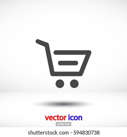 shopping cart . icon. Vector
