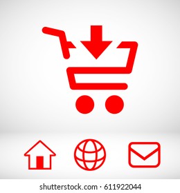 Shopping cart icon vector