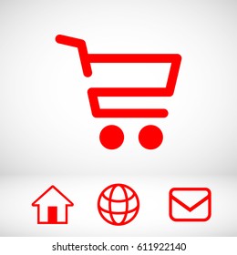 Shopping cart icon vector