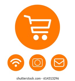 Shopping cart icon vector