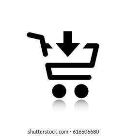 Shopping cart icon vector