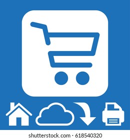 Shopping cart icon vector