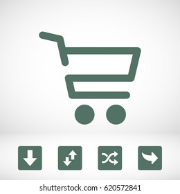 Shopping cart icon vector