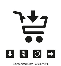 Shopping cart icon vector