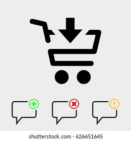 Shopping cart icon vector