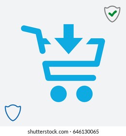 Shopping cart icon vector