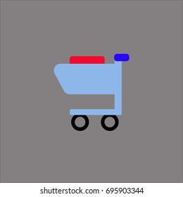 Shopping cart icon vector