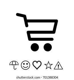 Shopping cart icon vector