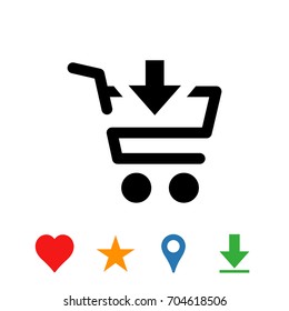 Shopping cart icon vector