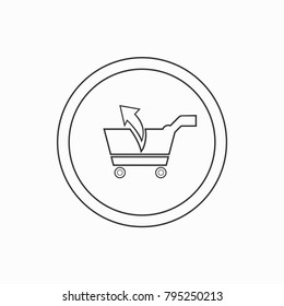 shopping cart icon vector