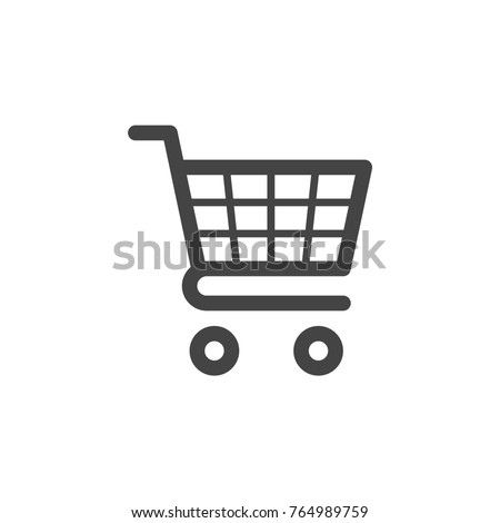 Shopping cart icon vector Foto stock © 