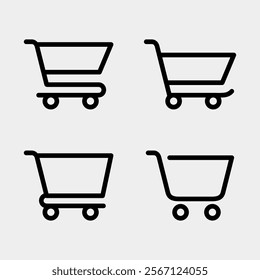 Shopping cart icon vector for app